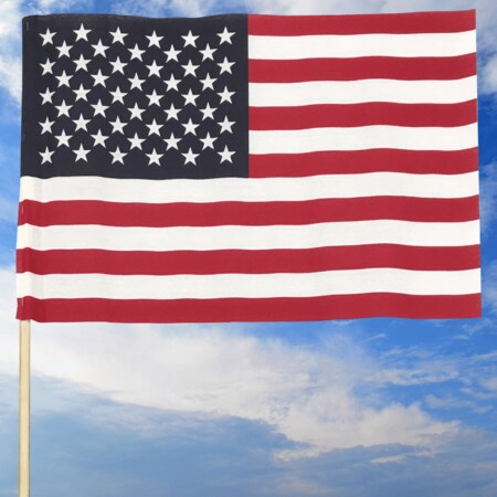 Global Flags Unlimited American Cotton Stick Flag 12"x18" 205719